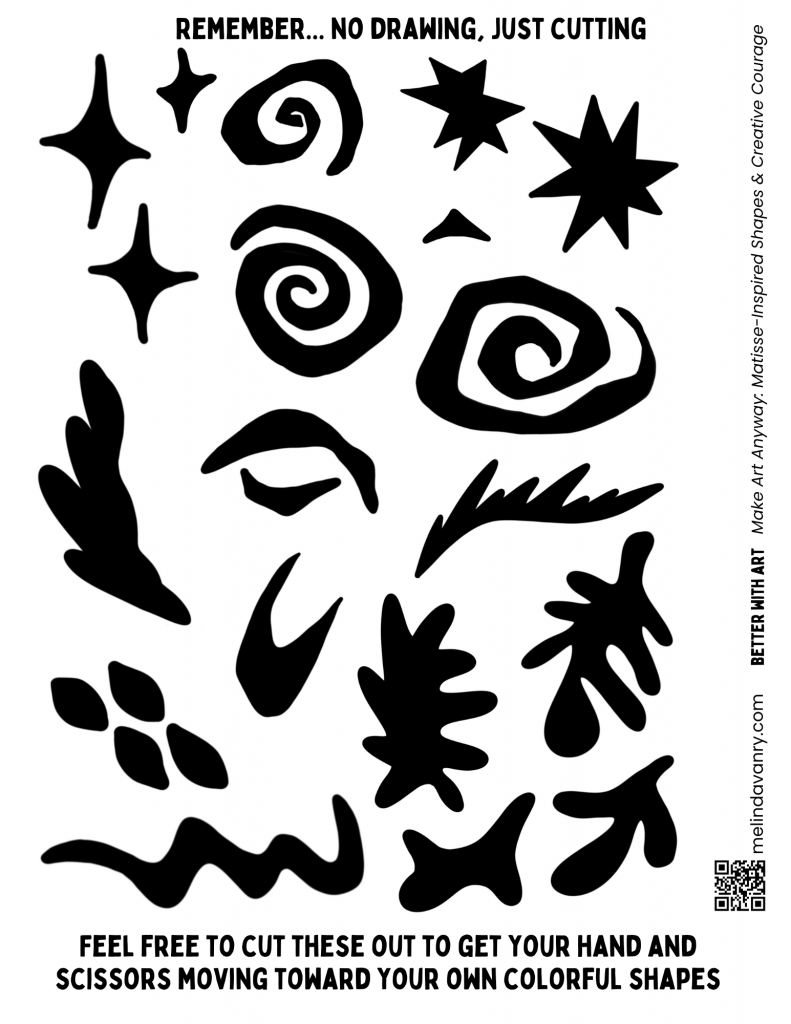 link to Matisse printable page 2 Matisse-inspired shapes